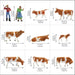 36PCS HO Scale Cows & Shepherd 1/87 (PVC) AN8705 - upgraderc