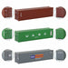 3PCS HO Scale 40ft Container 1/87 (ABS) C8746 - upgraderc