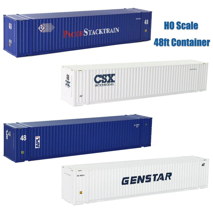 3PCS HO Scale 48ft Container 1/87 (ABS) C8748 - upgraderc