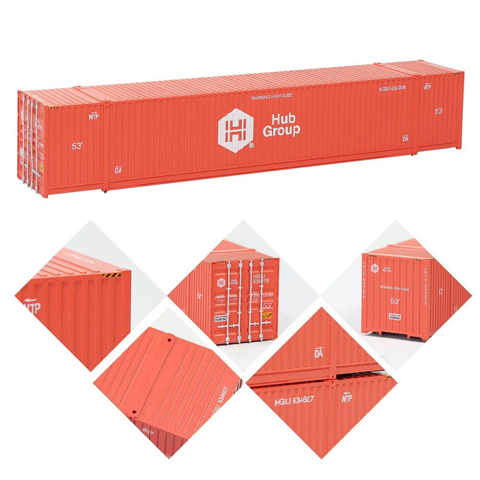 3PCS HO Scale 53ft Container 1/87 (ABS) C8753 - upgraderc