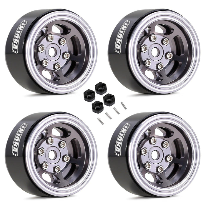 4PCS 1.0" 27.4x15mm 1/24 Beadlock Rims (Aluminium) - upgraderc