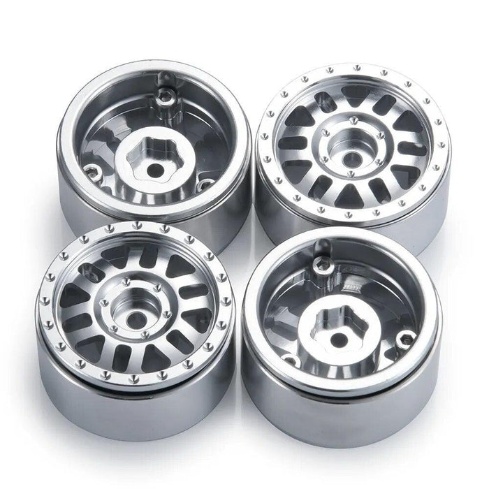 4PCS 1.0" 28.5x16mm 1/24 Beadlock Wheel Rims (Aluminium) - upgraderc