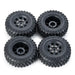 4PCS 1.0" 48.5x17mm 1/24 Crawler Beadlock Wheel Set (Plastic, Rubber) - upgraderc