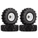 4PCS 1.0" Beadlock Wheel Rim Mud Tires for 1/24 Crawler (Staal+S3 Compound) Band en/of Velg Injora 4PCS 1.0 Wheels 1 