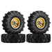 4PCS 1.0" Beadlock Wheel Rim Mud Tires for 1/24 Crawler (Staal+S3 Compound) Band en/of Velg Injora 4PCS 1.0 Wheels 3 