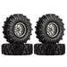 4PCS 1.0" Beadlock Wheel Rim Mud Tires for 1/24 Crawler (Staal+S3 Compound) Band en/of Velg Injora 4PCS 1.0 Wheels 2 