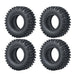 4PCS 1.0" Beadlock Wheel Rim Tires for 1/24 Crawler (Aluminium+Rubber) Band en/of Velg Yeahrun 4Pcs 50mm Tires-A 