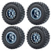 4PCS 1.0" Beadlock Wheel Rim Tires for 1/24 Crawler (Aluminium+Rubber) Band en/of Velg Yeahrun Titanium 54mm Set-B 
