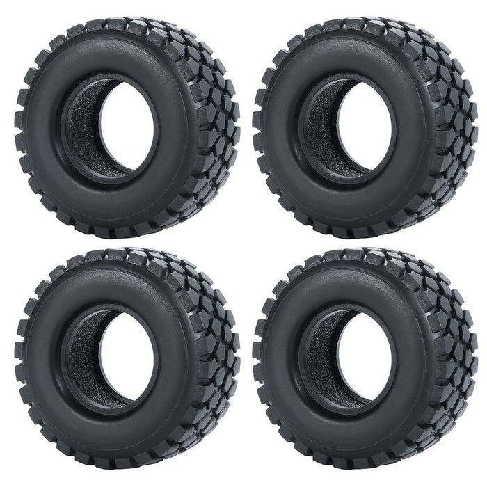 4PCS 1.0" Beadlock Wheel Rim Tires for 1/24 Crawler (Aluminium+Rubber) Band en/of Velg Yeahrun 4Pcs 54mm Tires-B 