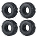 4PCS 1.0" Beadlock Wheel Rim Tires for 1/24 Crawler (Aluminium+Rubber) Band en/of Velg Yeahrun 4Pcs 54mm Tires-A 