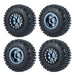 4PCS 1.0" Beadlock Wheel Rim Tires for 1/24 Crawler (Aluminium+Rubber) Band en/of Velg Yeahrun Titanium 54mm Set-C 