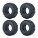 4PCS 1.0" Beadlock Wheel Rim Tires for 1/24 Crawler (Aluminium+Rubber) Band en/of Velg Yeahrun 4Pcs 50mm Tires-C 