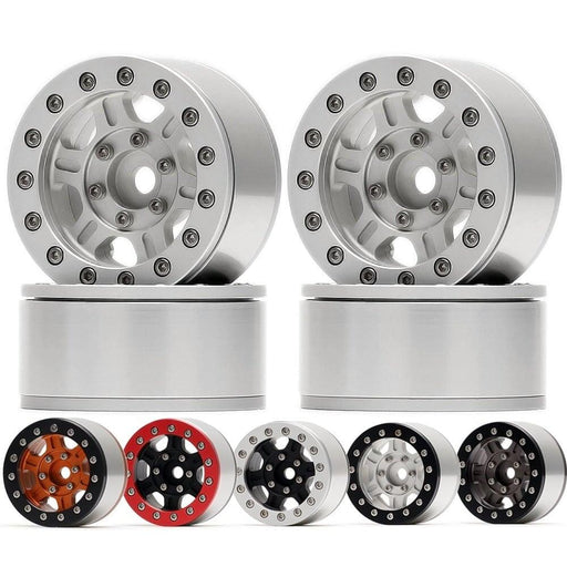 4PCS 1.55" 45*23mm 1/10 Crawler Beadlock Wheels Set (Aluminium) Band en/of Velg New Enron 