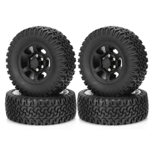 4PCS 1.55" 76x25mm 1/10 Crawler Wheel Set (Metaal, Rubber) - upgraderc