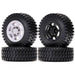 4PCS 1.55" 78x25mm 1/10 Crawler Wheel Set (Plastic+Rubber) Band en/of Velg New Enron 