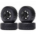 4PCS 1.55" 78x25mm 1/10 Crawler Wheel Set (Plastic+Rubber) Band en/of Velg New Enron Black 4Pcs 