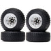 4PCS 1.55" 78x25mm Beadlock Wheel Set for 1/10 Crawler (Rubber+Metaal) Band en/of Velg New Enron White 4Pcs 