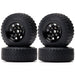 4PCS 1.55" 78x25mm Beadlock Wheel Set for 1/10 Crawler (Rubber+Metaal) Band en/of Velg New Enron Black 4Pcs 