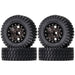 4PCS 1.55" 78x25mm Beadlock Wheels Set for 1/10 Crawler (Aluminium+Rubber) Band en/of Velg New Enron GRAY-BLACK 