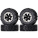 4PCS 1.55" 78x25mm Beadlock Wheels Set for 1/10 Crawler (Aluminium+Rubber) Band en/of Velg New Enron BLACK-WHITE 