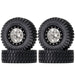 4PCS 1.55" 78x25mm Beadlock Wheels Set for 1/10 Crawler (Aluminium+Rubber) Band en/of Velg New Enron WHITE-BLACK 
