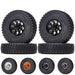 4PCS 1.55" 90x26mm 1/10 Crawler Beadlock Wheels Set (Aluminium+Rubber) Band en/of Velg New Enron 