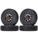 4PCS 1.55" 90x26mm 1/10 Crawler Beadlock Wheels Set (Aluminium+Rubber) Band en/of Velg New Enron GRAY 