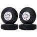 4PCS 1.55" 90x26mm 1/10 Crawler Wheels Set (Plastic+Rubber) Band en/of Velg New Enron White 4Pcs 