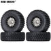 4PCS 1.55" 95x36mm 1/10 Crawler Beadlock Wheels Set (Aluminium+Rubber) - upgraderc