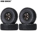 4PCS 1.55" 95x36mm 1/10 Crawler Beadlock Wheels Set (Aluminium+Rubber) - upgraderc