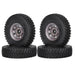 4PCS 1.55" Beadlock Wheel Rim Tires for 1/10 Crawler (Metaal+Rubber) Band en/of Velg upgraderc Titanium 