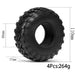 4PCS 1.9" 110x37mm 1/10 Crawler Tires (Rubber) Band en/of Velg New Enron 