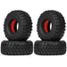4PCS 1.9" 118x48mm 1/10 Crawler Tires (Rubber) Band en/of Velg New Enron WITH Dual Stage FOAM 