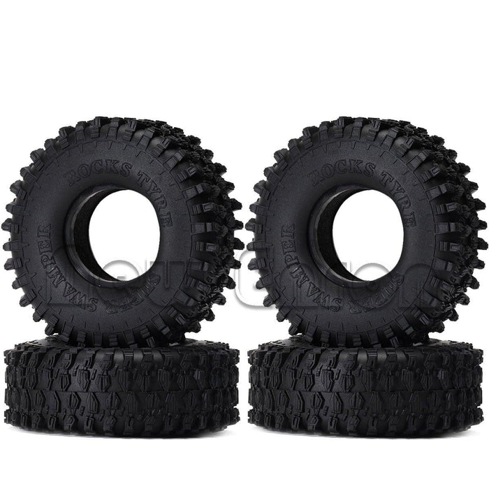 4PCS 1.9" 120x44mm Wheel Tires for 1/10 Crawler (Rubber) Band en/of Velg New Enron 