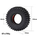 4PCS 1.9" 120x47mm 1/10 Crawler Tires (Rubber) Band en/of Velg New Enron 