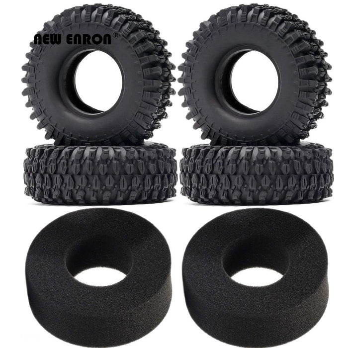 4PCS 1.9" 120x47mm 1/10 Crawler Tires (Rubber) Band en/of Velg New Enron WITH SOFT FOAM 