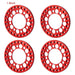 4PCS 1.9"/2.2" Beadlock Wheel Ring for 1/10 Crawler (Aluminium) Band en/of Velg Yeahrun 1.9inch Red 