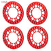 4PCS 1.9"/2.2" Beadlock Wheel Ring for 1/10 Crawler (Aluminium) Band en/of Velg Yeahrun 2.2inch Red 