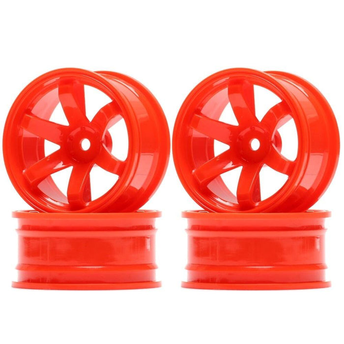 4PCS 1.9" 52x26mm Rims for 1/10 Drift (Plastic) Band en/of Velg New Enron ORANGE 4PCS 