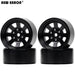 4PCS 1.9" 55x26mm 1/10 Crawler Beadlock Rims (Aluminium) Band en/of Velg New Enron Black 