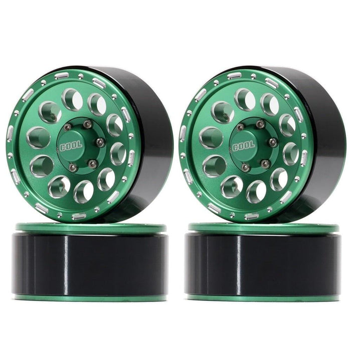 4PCS 1.9" 55x27mm 1/10 Crawler Wheel Rims (Aluminium) Band en/of Velg New Enron Green 4pcs 