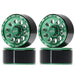 4PCS 1.9" 55x27mm 1/10 Crawler Wheel Rims (Aluminium) Band en/of Velg New Enron Green 4pcs 