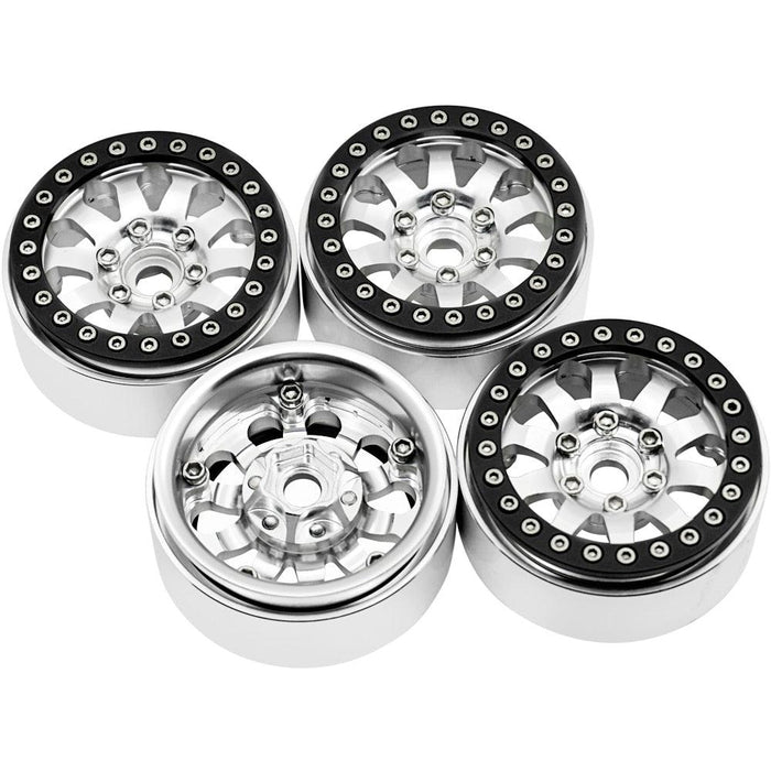 4PCS 1.9" 56.5x25mm 1/10 Beadlock Wheel Rims (Aluminium) - upgraderc