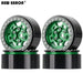 4PCS 1.9" 57x27mm 1/10 Crawler Beadlock Rims (Aluminium) Band en/of Velg New Enron GREEN-BLACK 