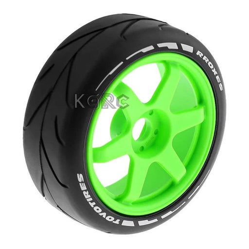 4PCS 105x40mm 1/8 Drift Wheel Set (Kunststof + rubber) - upgraderc