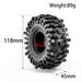 4PCS 118x45mm 1/10 Crawler Tires (Rubber) - upgraderc