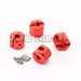 4PCS 12x10/12mm Wheel Hex (Aluminium) Hex Adapter New Enron Red-10mm 