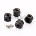 4PCS 12x10/12mm Wheel Hex (Aluminium) Hex Adapter New Enron Black-10mm 