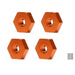 4PCS 12x3.5mm Wheel Hex (Aluminium) Hex Adapter New Enron ORANGE 