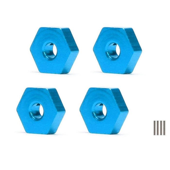 4PCS 12x3.5mm Wheel Hex (Aluminium) Hex Adapter New Enron BLUE 